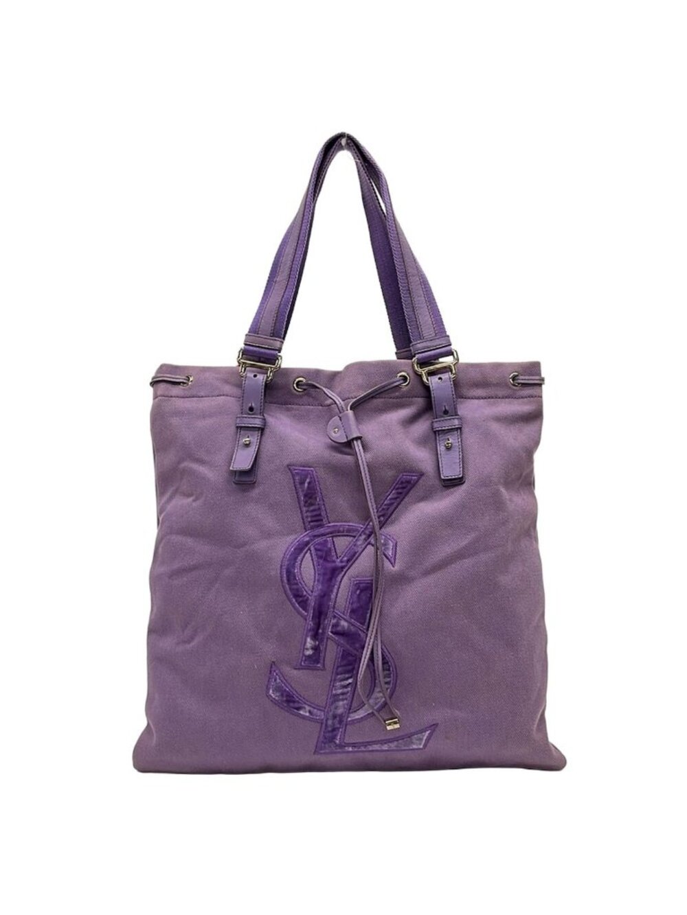 Saint Laurent Rive Gauche Tote Bag Kahala Purple Leather